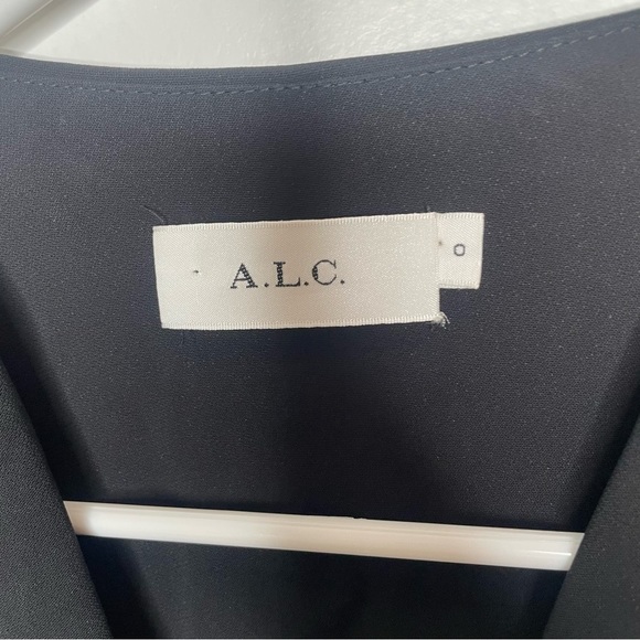 A.L.C. SLEEVELESS DRESS ETTA BLACK PLEATED - Picture 8 of 13